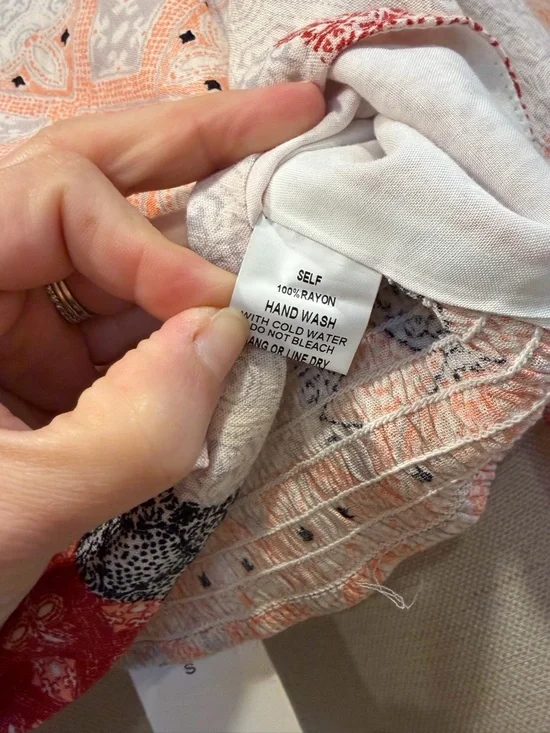 Boho Patchwork Bell-Sleeve Crop Top - Picture 3 of 7